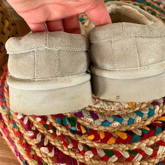 Silver Suede Leather Slip-On Shoes - Picture 6 of 8